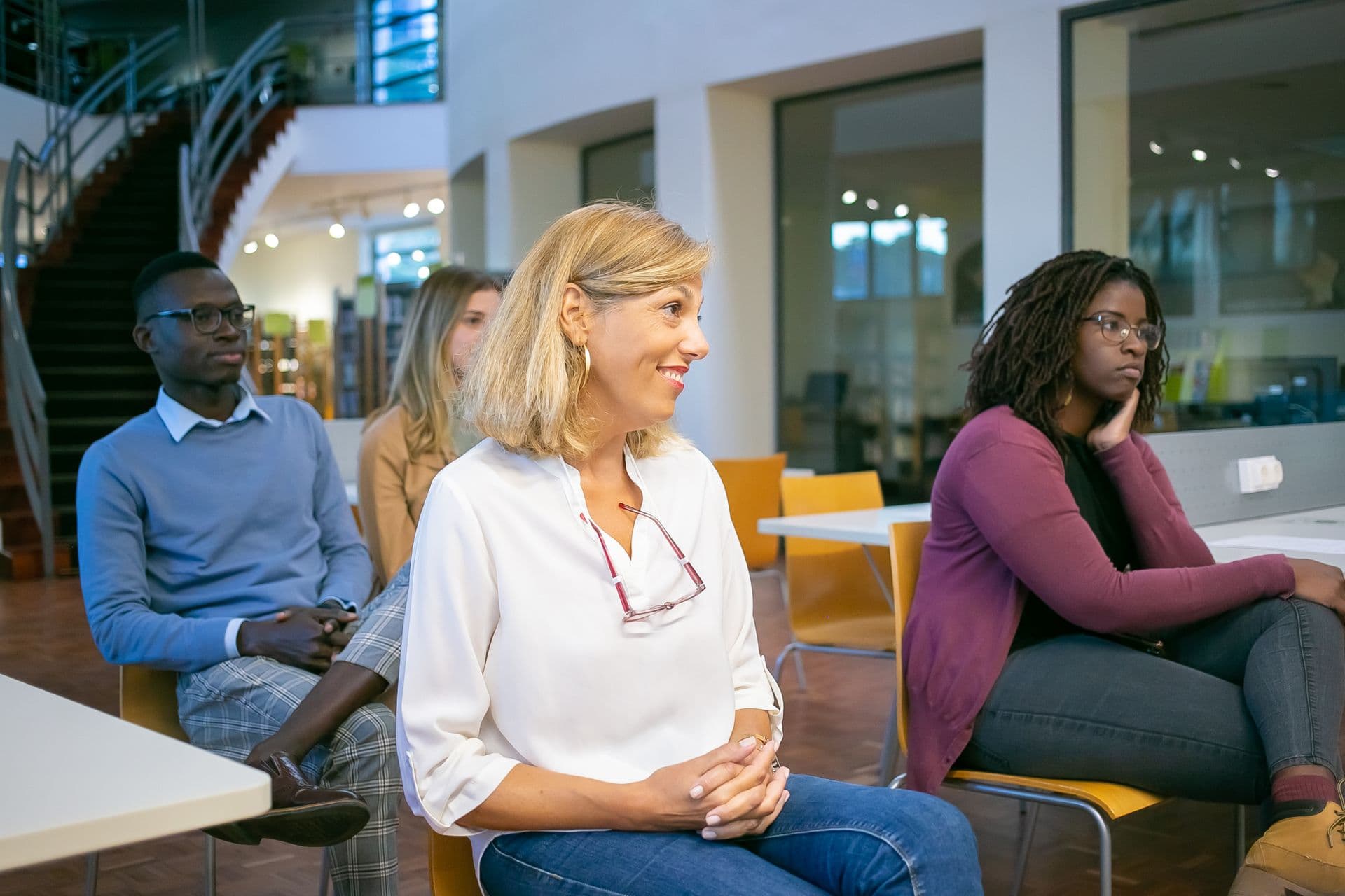 Adult students during a classroom training session